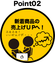 新着商品の売上げアップ！